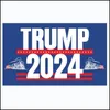 Banner Flags Bandera de Trump 2024 Banner electoral Donald Mantenga a Estados Unidos grande otra vez Banderas de Ivanka 150X90Cm 1135 V2 Entrega de gota Hogar Jardín Dhf4U