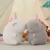 2550 Cm Unicorn Doll Cute Fat Animal Filled Unicorn Cuddle Soft Cushion Baby ldren Toys For Girl Birthday Gift Gifts J220729