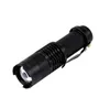 SK68 xpe Q5 LED Tactical Flashlight Zoom mini portable torch lights outdoor Camping lantern Fishing lamp Travel hike lights with pen clip