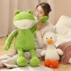 1PC 406585cm Kawaii Frog Flush Toy Soft Cartoon Frog Panda Cuddle Doll Ldren Sleepy Toys for Ldren Birthday Gifter J220729