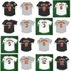 College Baseball draagt ​​Vintage 1995 1997 3 Harold Baines 8 Cal Ripken Jr. 5 Brooks Robinson 9 Brady Anderson 12 Roberto Alomar Retro Black White Gray Baseball