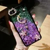 Premium Design Apple Cases Silicone Quicksand Rhinestone Cell Phone Case Star Moon Girls Housses de protection arrière pour iPhone14 13 12 Pro max 11 XS avec bracelet au détail