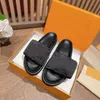 Designers Slippers Calfskin Women Sandals POOL PILLOW COMFORT Sandal Hook Loop Fastener Mules Slipper Rubber Slides