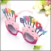 Other Event Party Supplies Cute Happy Birthday Sunglasses Creative Cream Cake Funny Glasses Wedding Carnival Party Decoration New Dht6I