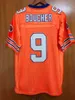 American College Football Wear Cheap Waterboy Movie Jerseys #9 Bobby Boucher Jerseys Orange White Blue Authentic Stitched Football Brodery S Top Quality 1