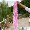 Andra evenemangsfestleveranser 1m MTI Color Flowers Strings Bröllopsdekorationer Artificial Flower Party Home El Decor Supplies Displa Dhazm