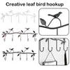 Clothing Storage Birds Metal Wall Coat Rack And Hat Multi-Function Mounted Hook Hangers For Livingroom Bedroom Decorative Up