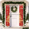 Kerstdecoraties Kerstdecoraties Creative Curtain Deur Decoratie Home Merry Jaar hoogwaardige Christmas Drop Delivery Gar DHPG5