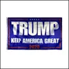 Banner Flags New Arrival Flag 90X150Cm Banners Troops For Trump 11 Types Keep America Great Flags Wholesale 5Cd G2 Drop Delivery Hom Dhwg8