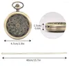 Pocket Watches Bronze Hollow Flower Quartz Halsband Titta på män Kvinnor Vintage Pendant Clock Arabisk siffra Vit Dial Chain Timepiece Gift