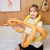 110300CM Real Life Snake Plush Toy Giant Boa Cobra Long Snake Stuffed Snake Plush Red Yellow Blue Green Creative Decor Gift J220729