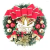 Decoratieve bloemen Kerstmiskrans Merry Hanging Sign Tree Ornament Santa Claus houten plaque hanger thuisdeur jaar Xmas