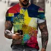 Männer T Shirts Europäische Und Amerikanische Mode T-shirts Urban Casual Kurzarm Tops 3D Gedruckt Kleidung 2022