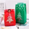 Noel dekorasyonları Noel dekorasyonları 25pcs hediye çantası pişirme ambalajı şeker kutusu dekorasyon etiketi ev paketi Bagchristmas d dhgau