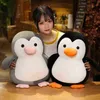 2550cm fofos de pinguim de pelúcia de pinguim de pelúcia de pinguim pinguim travesseiro kawaii chuddle brinquedo para ldren meninas presentes de aniversário j220729