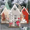 Christmas Decorations Christmas Decorations Tree Ornaments Decoration Creation Novel Wood Cabin Hanging Drop Delivery Home Garden Fe Dhoam