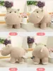 202535cm Mini Head Hippo Elephant Cuddle Soft Cartoon Animal Hippo Gevulde pop Cute Decoration Baby Ldren Gift J220729