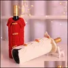 Christmas Decorations Novelty Knitting Sweater Wine Bottle Er Cute Soft Bottles Coat For Christmas Party Decorations Supplies Factor Dhgwy