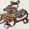 Sacs de taille femmes Style folklorique avec sangle réglable couleur panachée Fanny Pack frange décor Pochete Feminina ceinture 221124