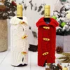 Christmas Decorations Novelty Knitting Sweater Wine Bottle Er Cute Soft Bottles Coat For Christmas Party Decorations Supplies Factor Dhgwy