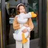 140180Cm Fluffy Duck Plush Toys Sleep Pillow Cute Animal Stuffed Swan Goose Dolls Floor Mat Kids Girls Birthday Gift J220729