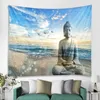 Tapestries Buddha Statue Tapestry Twin Hippie Wall Hanging Bedspread Throw Cover Bohemian Beach Mat Table Cloths Home Art Decor Blanket