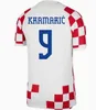 2022 Modric Croatia Soccer Jersys Perisic Lovren Majer Krovacic Kramaric Football Shirts Mens Brozovic Vlasic Pasalic Budimir Uniform National Team Kids 키트