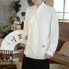 Ethnische Kleidung Orientalischer Stil Männer Tops Chinesisches Hemd Hanfu Männer Bluse Cheongsam Leinen Vintage Traditionell für 12221