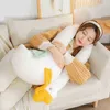 140180Cm Fluffy Duck Plush Toys Sleep Pillow Cute Animal Stuffed Swan Goose Dolls Floor Mat Kids Girls Birthday Gift J220729