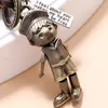 Keychains Vintage Style Bronze Movable Boy Sailor Charm Car Keychain Key Ring Pendant Keyring Accessories Chain Gifts Fashion Jewelry