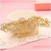 Wedding Hair Jewelry Gold Handmade Wedding Hair Accessories High End Crystals Bridal Hairpieces Delicate Small Prom Combs H1 Dhgarden Dhrl2