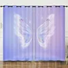 Rideau plumes rideaux de fenêtre pour chambre salon noir aile décor Couple rideaux enfants garçons filles bohème Cortinas