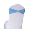 Housses de chaise en gros 10 50PC Polyester Spandex ceintures bandes boucle Lycra pour événement de mariage décoration de fête d'anniversaire