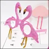 Outra festa de eventos suprimentos de desenho animado flamingo espetáculos Novidades Presente Criativo Estoto de Viculturas de Casamento Decorações de Festa Pink Dhdj3