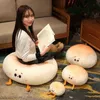 Creative 1060cm Kawaii Plush Fush Empleed Roll Roll Kreskówek Emocjonalny Bao Zi Plush Nese Food Pillow Ldren Toys J220729