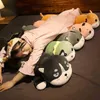 80100 cm Giant Cartoon Animals Plush Sleep Pillow Stuffed Dinosaur Husky Dog Shiba Inu Hamster Vee Plush Toys for Kids Baby J220729