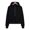 Women sport jacket scuba running hoodies half zipper Yoga coat black hoodie quick dry fitness outfits loose sportwear Gym clothing jogging sweatshirts