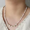 Choker Minar Trendy Irregular Freshwater Pearl Necklace for 여자 여자 골드 구슬 가닥 펜던트 목걸이 매일 보석