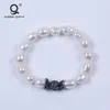 Link bransoletki słodkowodne perłowe bransoletka szlachetna kryształ kryształowy dla kobiet
