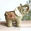 Vases Nouvel Éléphant En Céramique Animal Pot De Fleur Exquis Rétro Plantes Succentes Plante En Pot Accueil Bureau Décor 15 5Fm Ww Drop Delivery G Dh5Ct