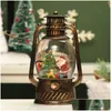 Kerstdecoraties Kerstdecoraties Kerosene Lamp Vorm Lantaarn Creatieve kristallen bal Vakantie ornamenten Decoratie Giftchris DHVBI