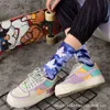2022 Yaz Yeni Moda Akçaağaç Kravat Boyalı Erkek Çoraplar Düz Renk Amerikan Sokak Trend Hip Hop 7B