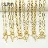 Pendant Necklaces Handmade Jewerly Spiral Star Clasp Necklace Gold Color Jewelry Chain 50585