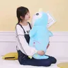 6080100Cm Súper Suave Pingüino Abrazo Lindo Animal de Dibujos Animados Azul Gris Pingüino Relleno Muñeca Almohada Niñas Amantes Regalos de San Valentín J220729