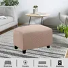 Housses de chaise élastique pouf repose-pieds couverture Rectangle repose-pieds étui protecteur canapé repose-pieds tabouret rangement housse