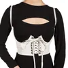 Ceintures Underbust Corset Top Avec Sangle En Cuir Porte-Jarretelles Punk Harnais Taille Sexy Sculptant Dropship