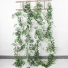 Decorative Flowers 1PC Est Arrival Artificial Plant Vine Willow Leaf Decoration Simulation Wicker Green Leaves Indoor Fake Rattan