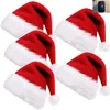 2023 Red Santa Claus Hat Non-Woven Fabrics Pleuche Ultra Soft Plush Cosplay Hats Christmas Decoration Adults Christmas Party Hats