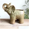 Vases Nouvel Éléphant En Céramique Animal Pot De Fleur Exquis Rétro Plantes Succentes Plante En Pot Accueil Bureau Décor 15 5Fm Ww Drop Delivery G Dh5Ct