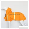 Dog Apparel Dog Raincoat Apparel Pet Reflective Waterproof Raincoats Safe Walk The Dogs Outwears Accessories Drop Delivery Home Gard Dhyun